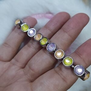 Touchstone Crystal Yellow, Peach, & Lavender Ice Bracelet